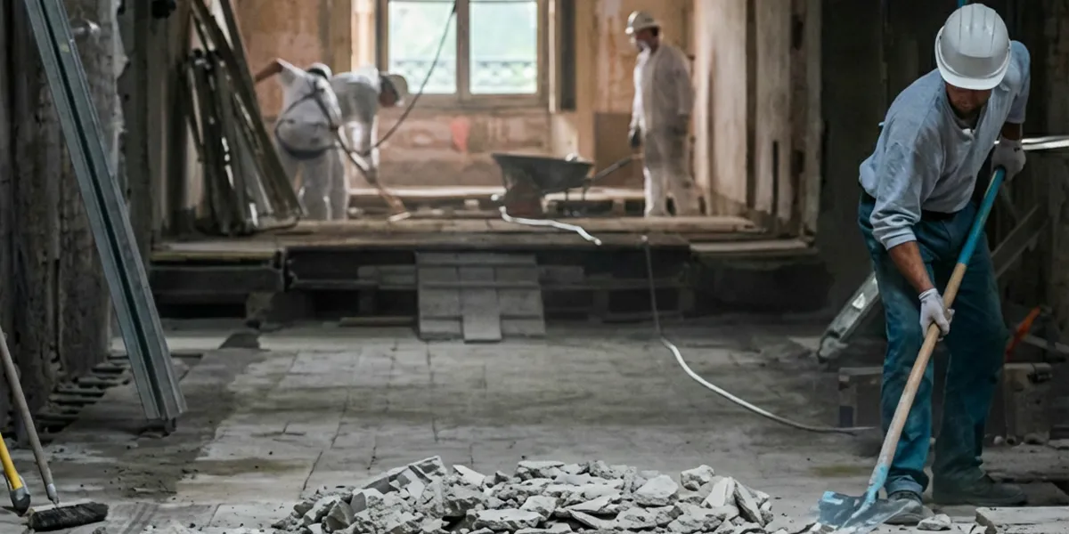 fire damage restoration professionals performing structural cleanup and restoration after a fire in Oakland, CA